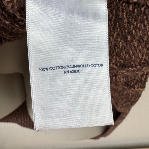 🧣Lands End Drifter Womens Brown Button Cable Knit Cardigan Sweater Large 14 16 - Picture 8 of 12